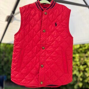 Ralph Lauren Polo Boys Quilted Red Vest – Classic Style